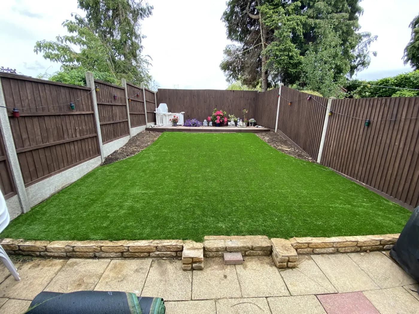 Artificial grass installation near Buntingford