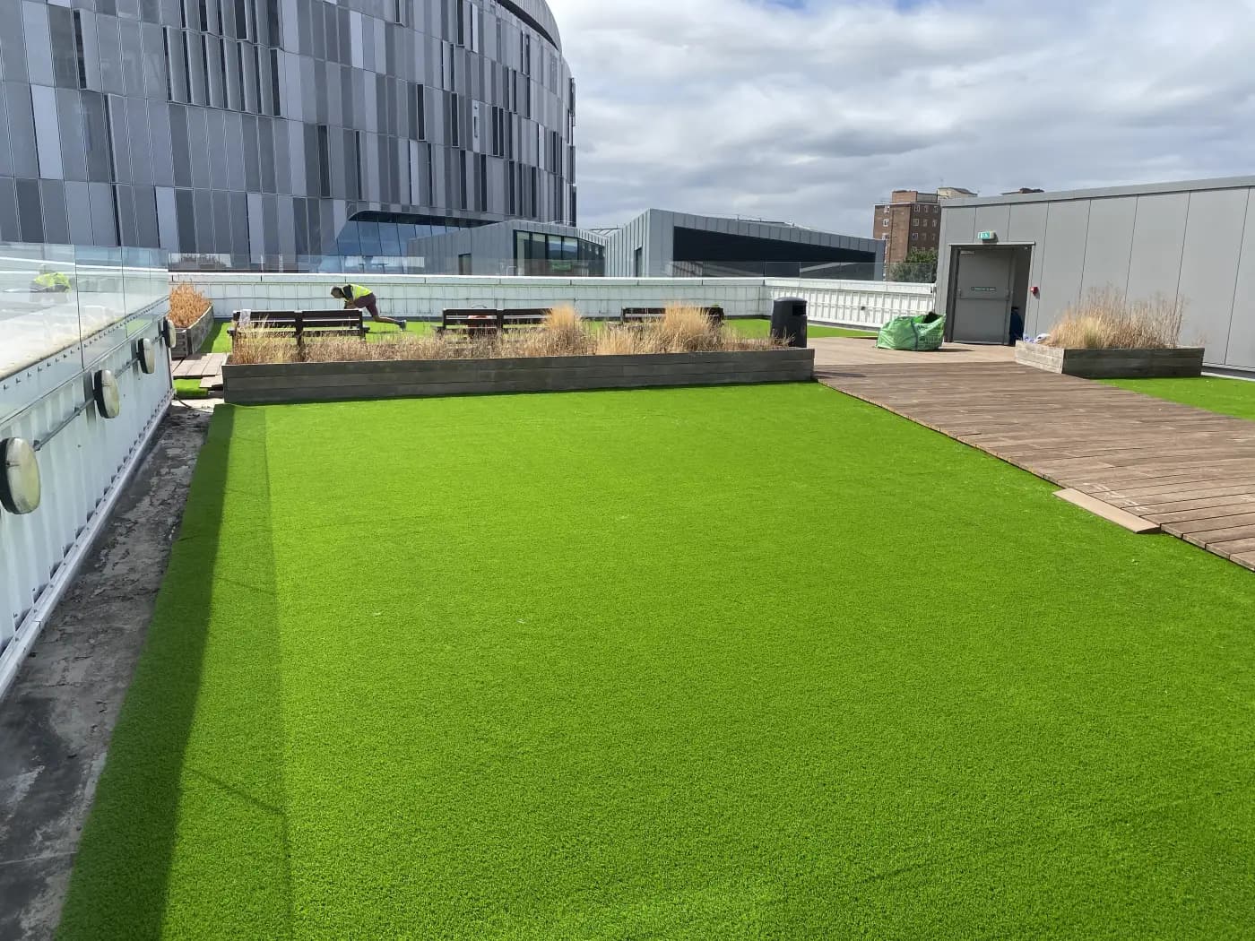 Artificial grass installation near Waltham Cross